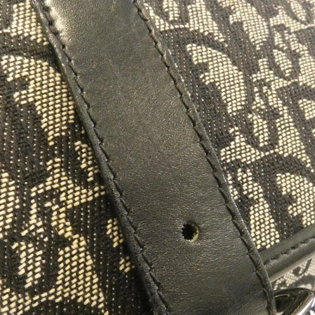 DIOR Shoulder Canvas 黑色 帆布 中古品B - 縮圖 6