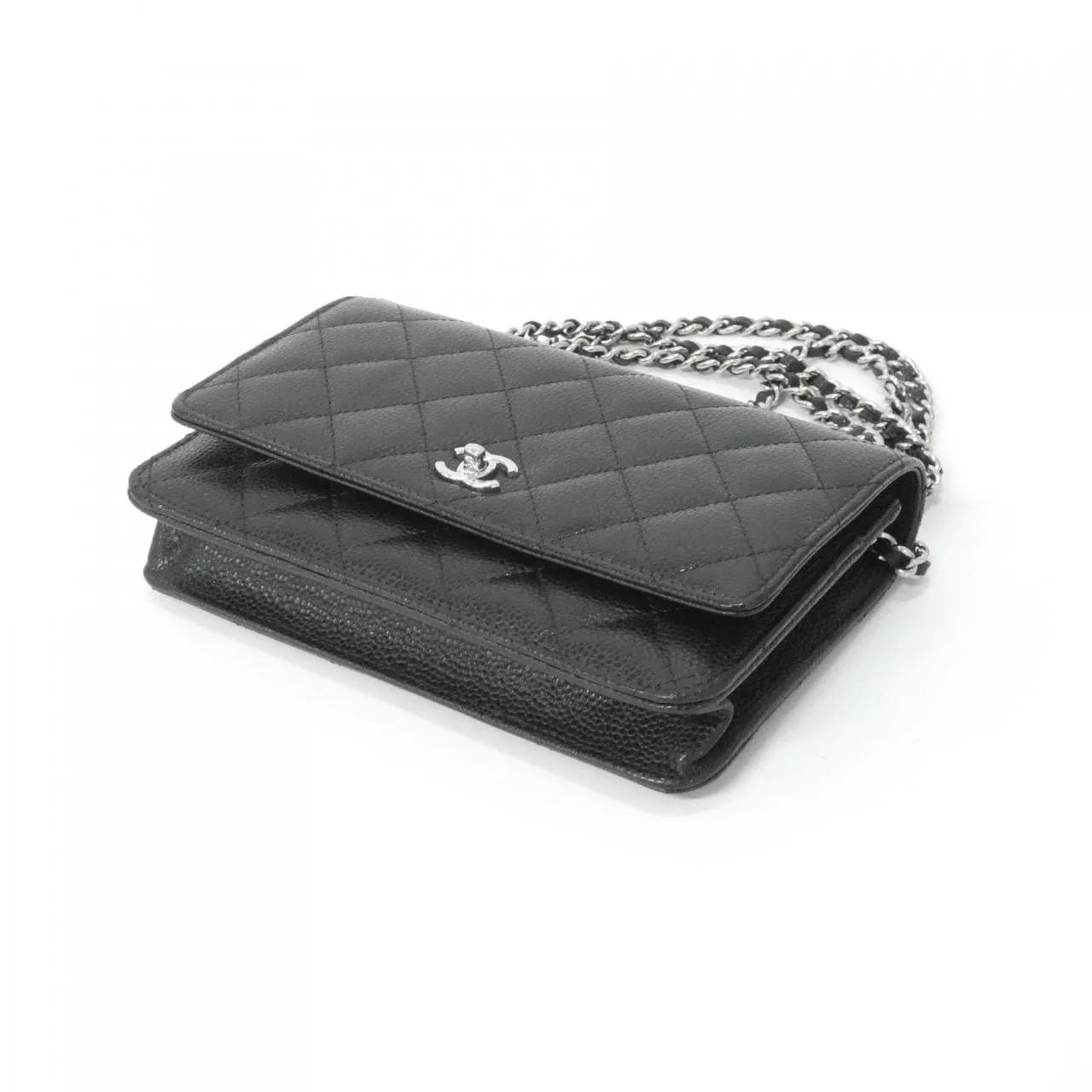 CHANEL AP4241 Wallet Grained Calfskin Black Grained Calfskin Rank A - Thumbnail 3