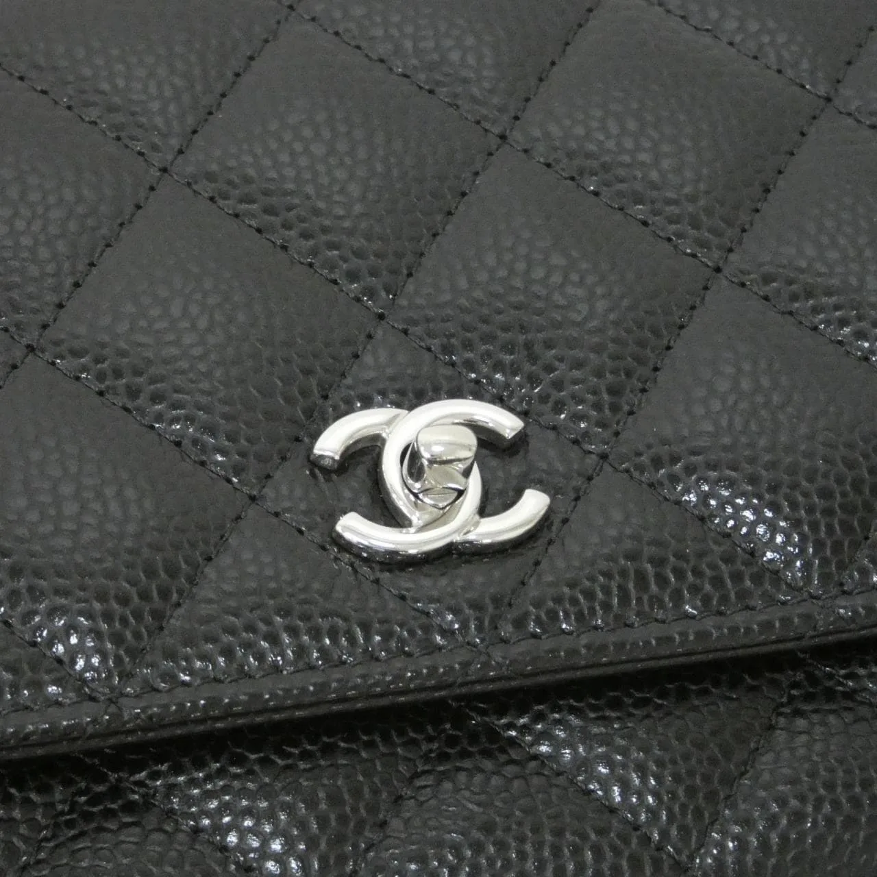 CHANEL AP4241 Wallet Grained Calfskin Black Grained Calfskin Rank A - Thumbnail 4