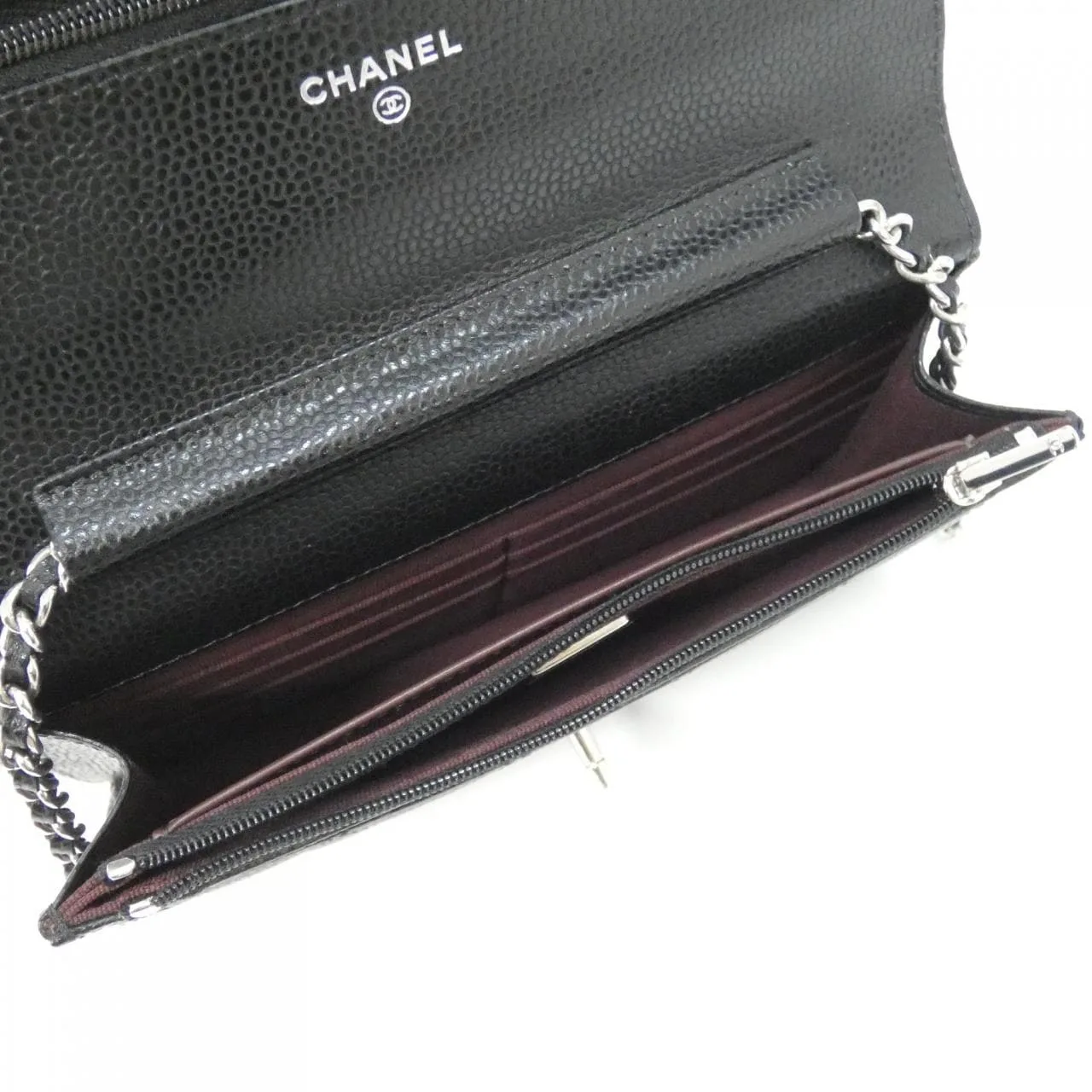 CHANEL AP4241 Wallet Grained Calfskin Black Grained Calfskin Rank A - Thumbnail 9