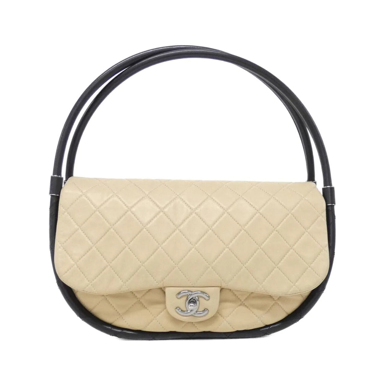 CHANEL 66222 Shoulder Lambskin Black