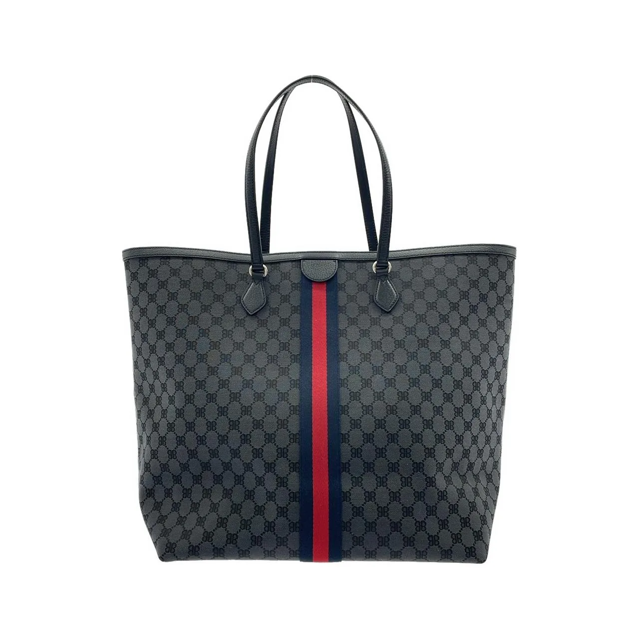 BALENCIAGA 680127 2104T 手提包 帆布 黑色 帆布 中古品A - 縮圖 2