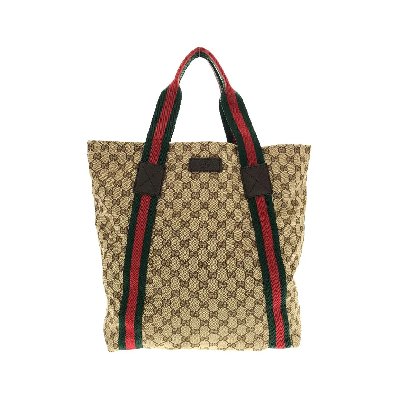 GUCCI 189669 F4FOR Handbag Canvas Beige