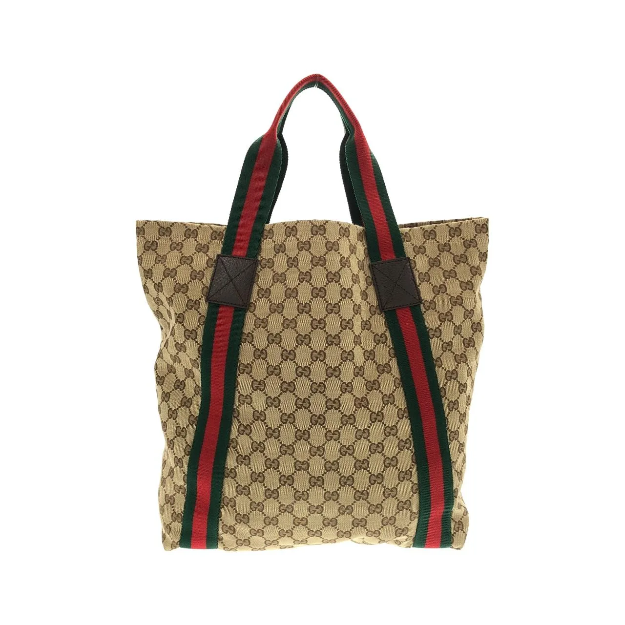 GUCCI 189669 F4FOR Handbag Canvas 米色 帆布 中古品A - 縮圖 2