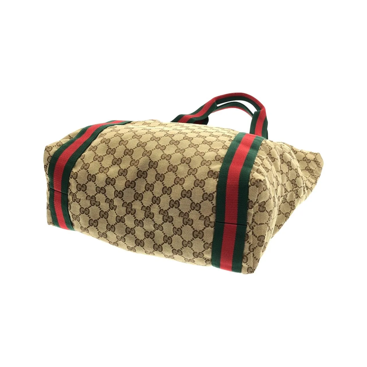 GUCCI 189669 F4FOR Handbag Canvas 米色 帆布 中古品A - 縮圖 3