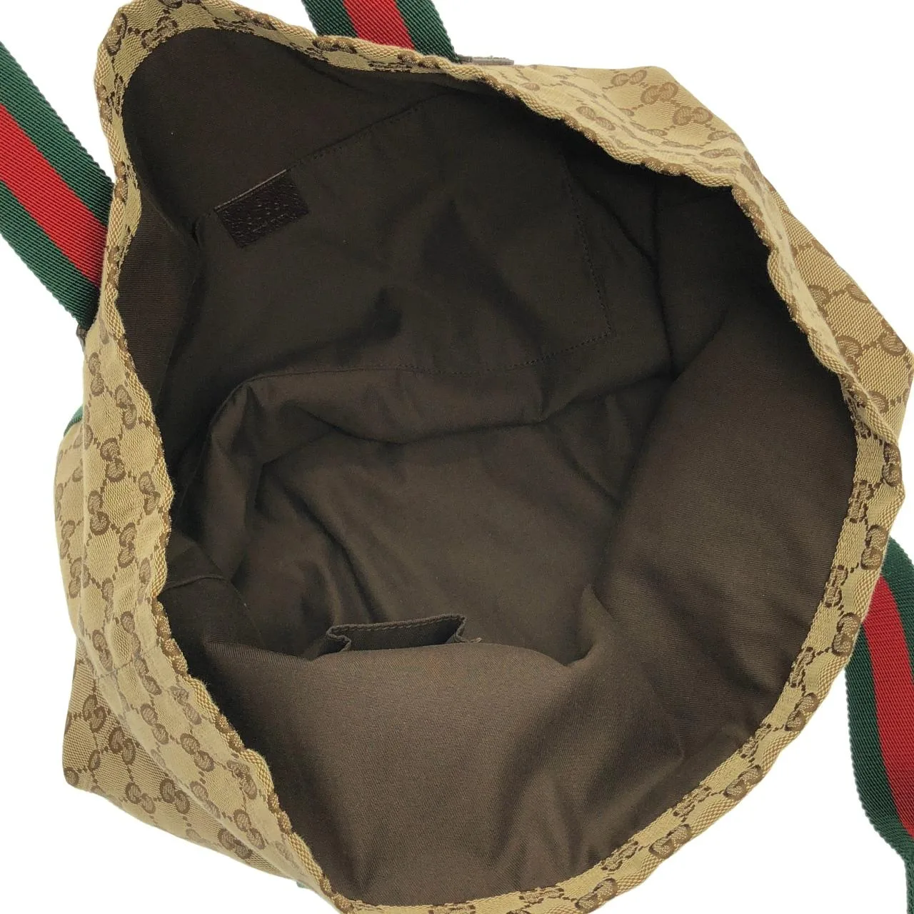 GUCCI 189669 F4FOR Handbag Canvas 米色 帆布 中古品A - 縮圖 7