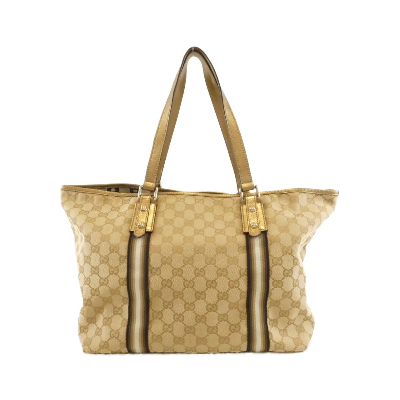 GUCCI 139260 Handbag Canvas 米色 帆布 中古品B - 縮圖 2