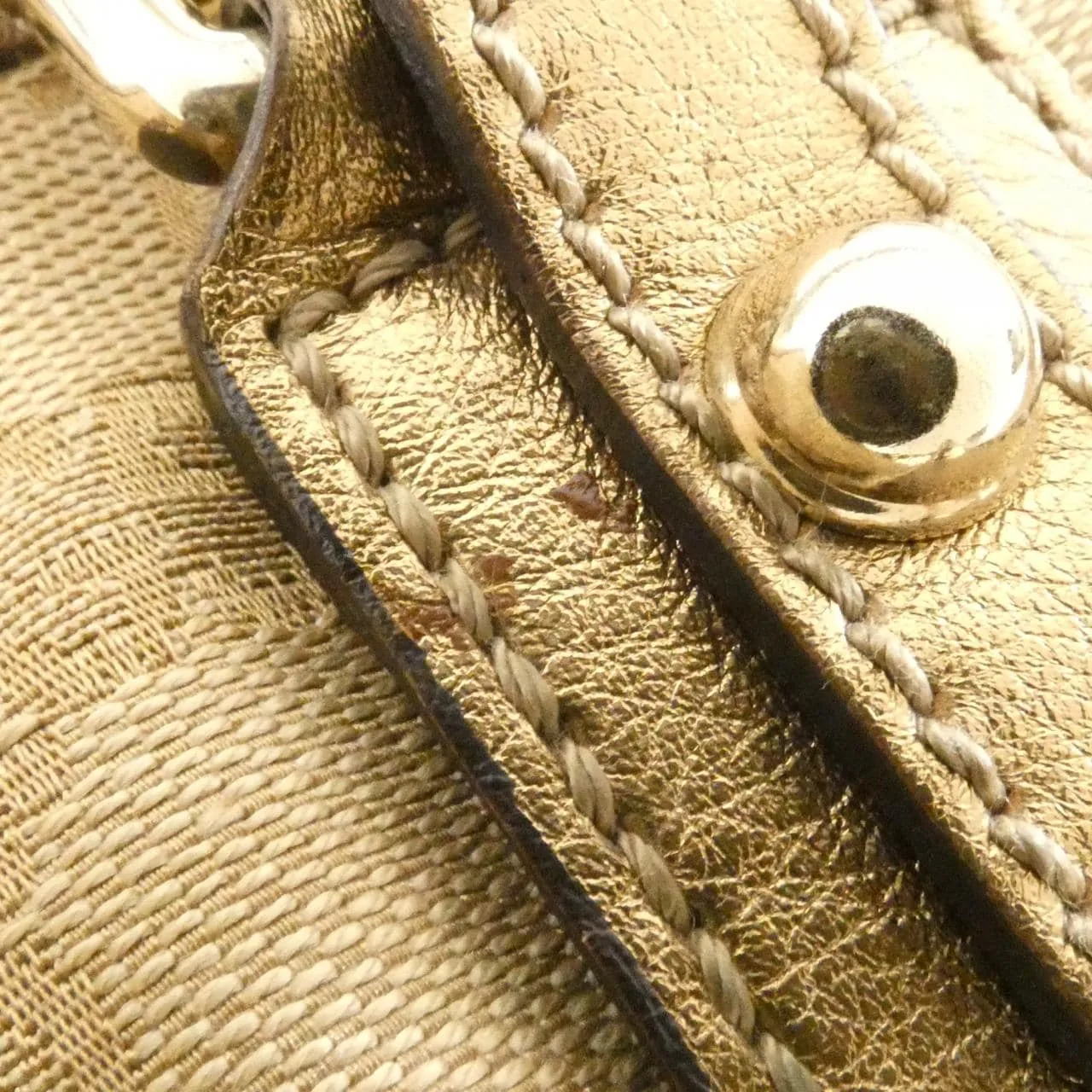 GUCCI 139260 Handbag Canvas 米色 帆布 中古品B - 縮圖 5