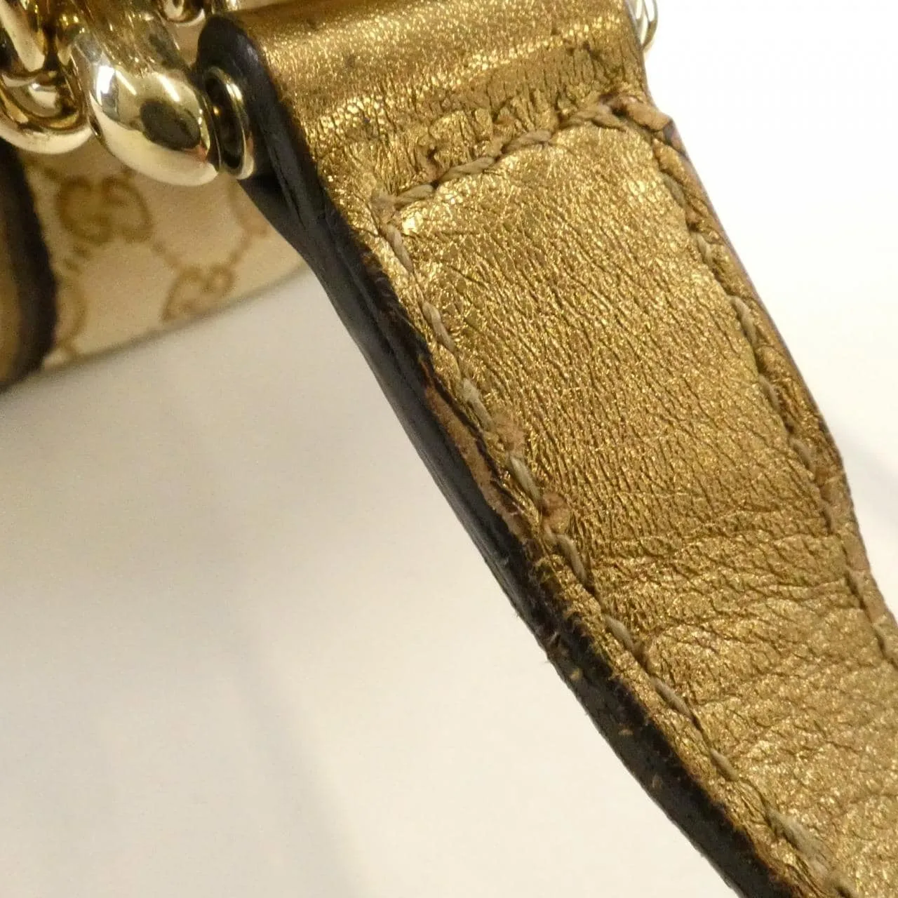 GUCCI 139260 Handbag Canvas 米色 帆布 中古品B - 縮圖 6