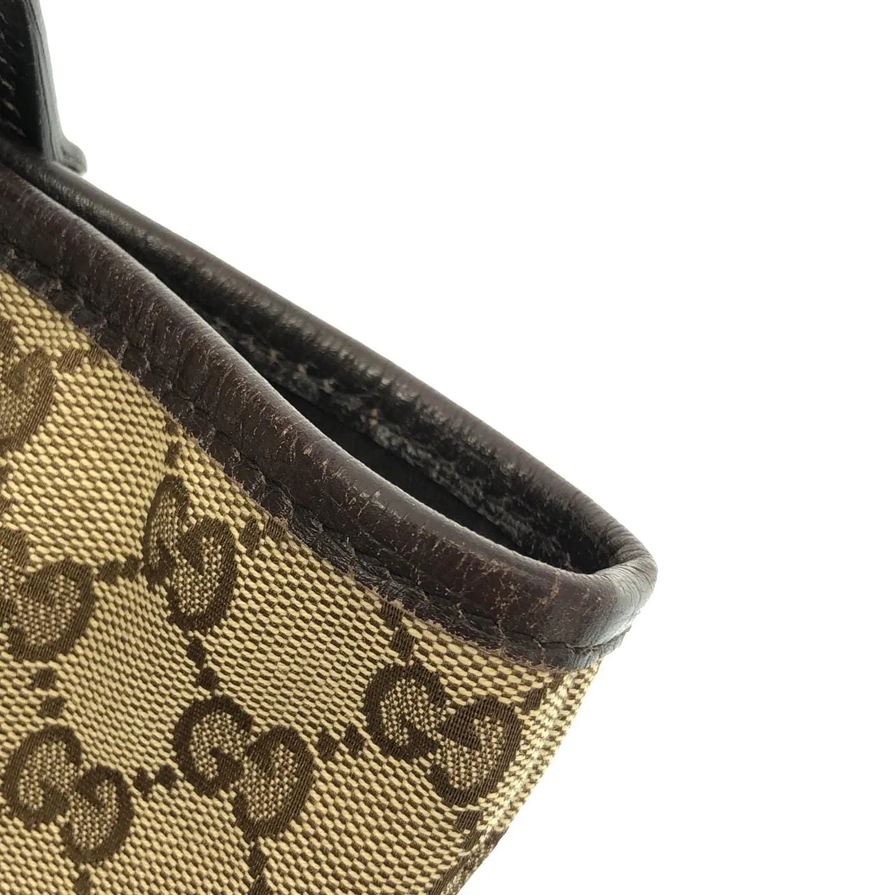 GUCCI 139261 F40MG Handbag Canvas 黑色 帆布 中古品A - 縮圖 6