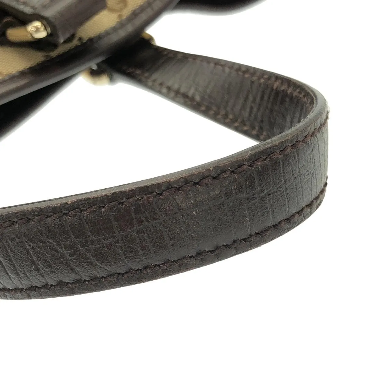 GUCCI 139261 F40MG Handbag Canvas 黑色 帆布 中古品A - 縮圖 8