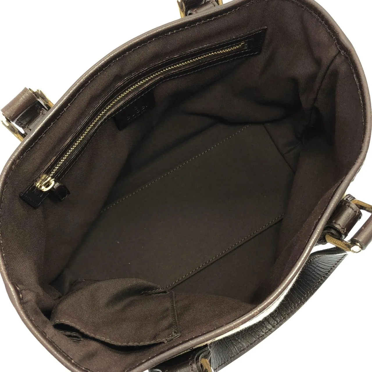 GUCCI 139261 F40MG Handbag Canvas 黑色 帆布 中古品A - 縮圖 9