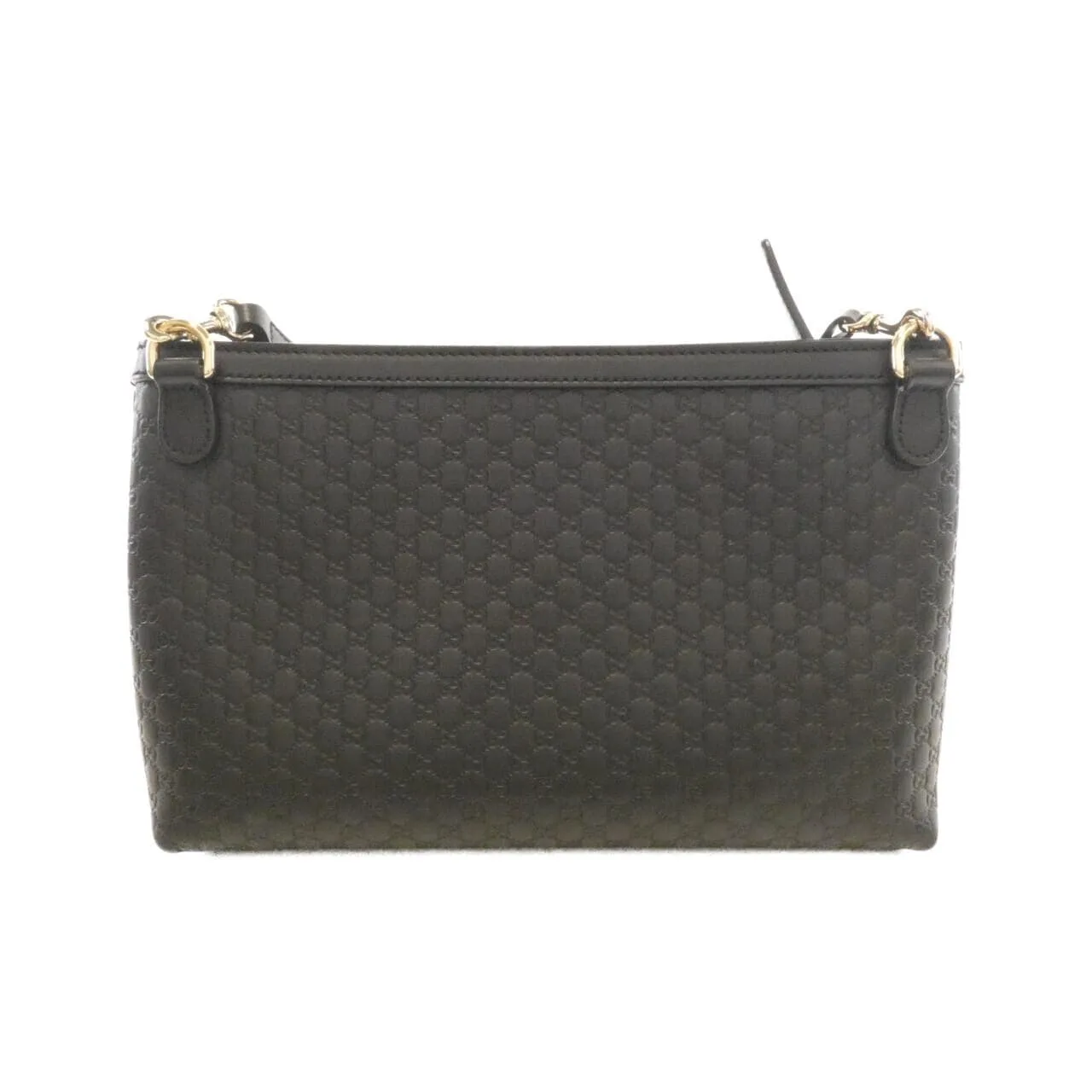 GUCCI 607723 BMJ1G 肩背包 皮革 黑色 皮革 中古品A - 縮圖 2