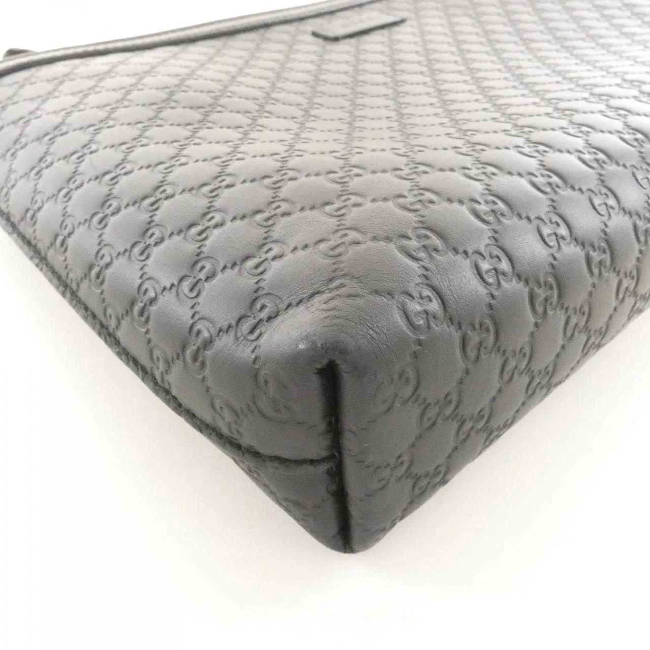 GUCCI 607723 BMJ1G 肩背包 皮革 黑色 皮革 中古品A - 縮圖 3