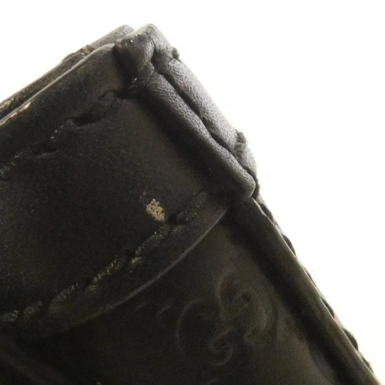 GUCCI 607723 BMJ1G 肩背包 皮革 黑色 皮革 中古品A - 縮圖 4