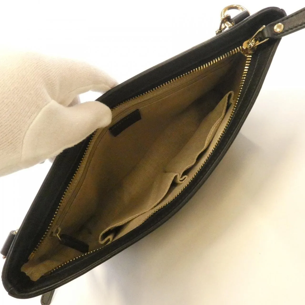 GUCCI 607723 BMJ1G 肩背包 皮革 黑色 皮革 中古品A - 縮圖 7