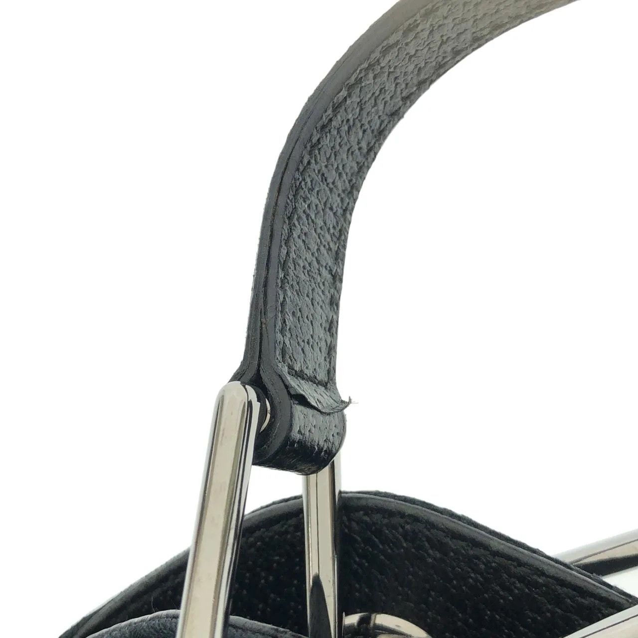 GUCCI 121023 Handbag Canvas 黑色 帆布 中古品A - 縮圖 6