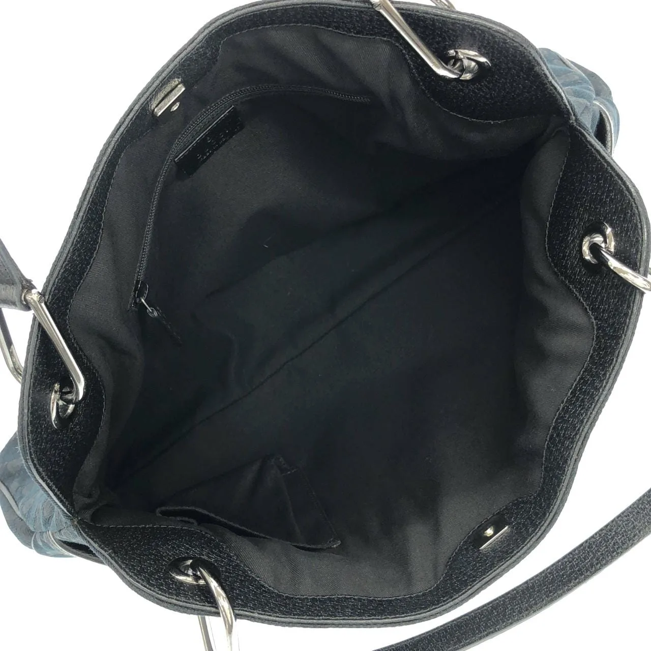 GUCCI 121023 Handbag Canvas 黑色 帆布 中古品A - 縮圖 8