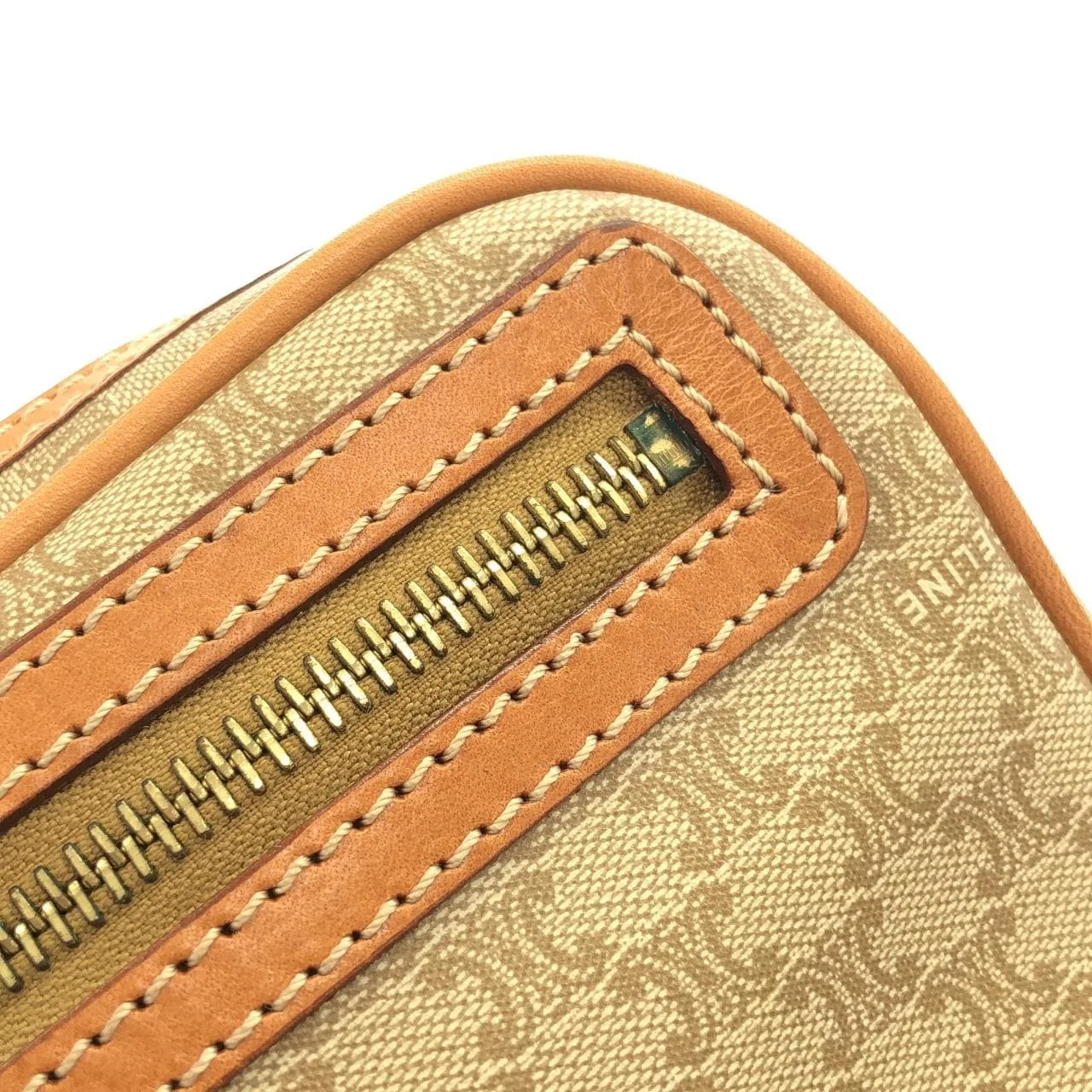 CELINE Handbag Canvas 米色 帆布 中古品A - 縮圖 4