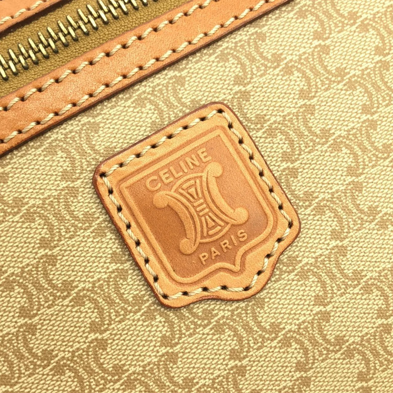 CELINE Handbag Canvas 米色 帆布 中古品A - 縮圖 6