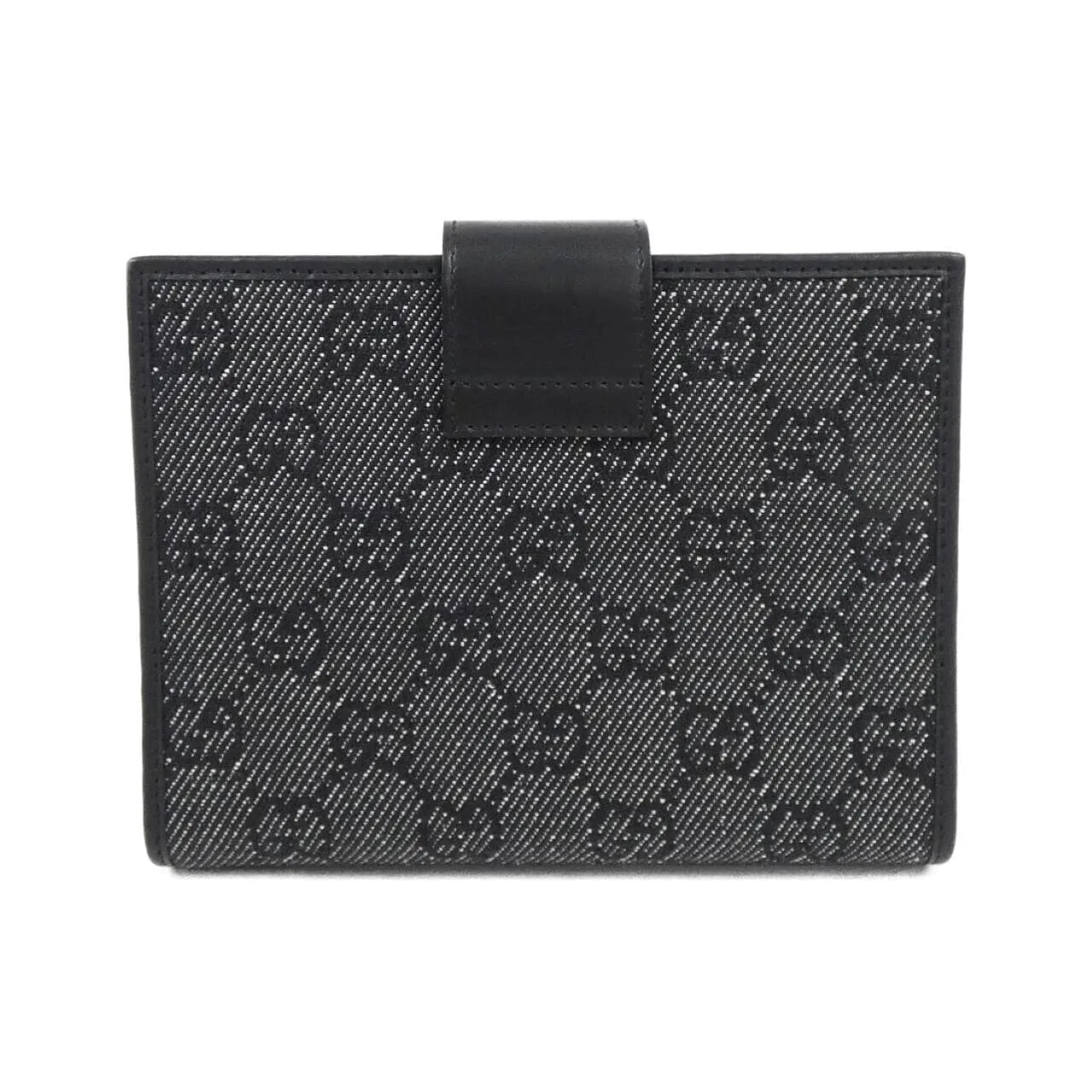 GUCCI 74259 Wallet Denim 黑色 牛仔布 中古品A - 縮圖 2