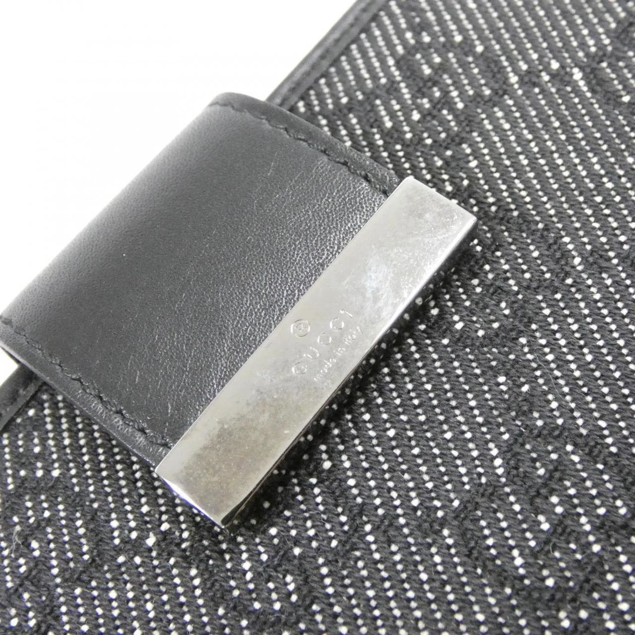 GUCCI 74259 Wallet Denim 黑色 牛仔布 中古品A - 縮圖 3