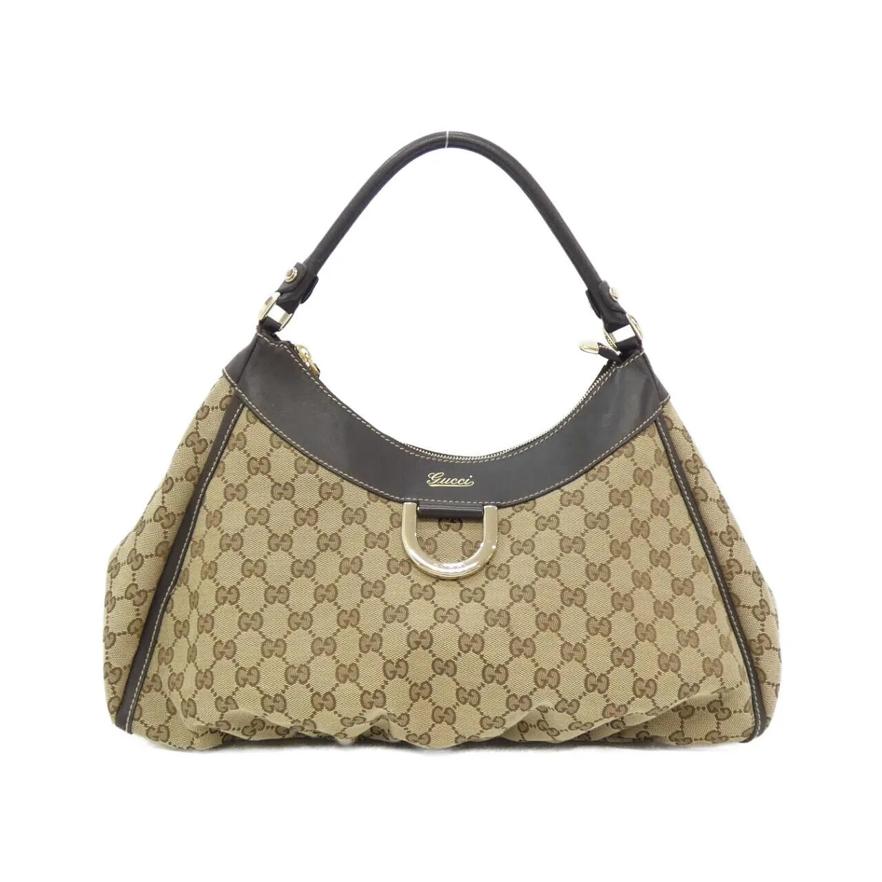 GUCCI 189833 Shoulder Canvas Beige