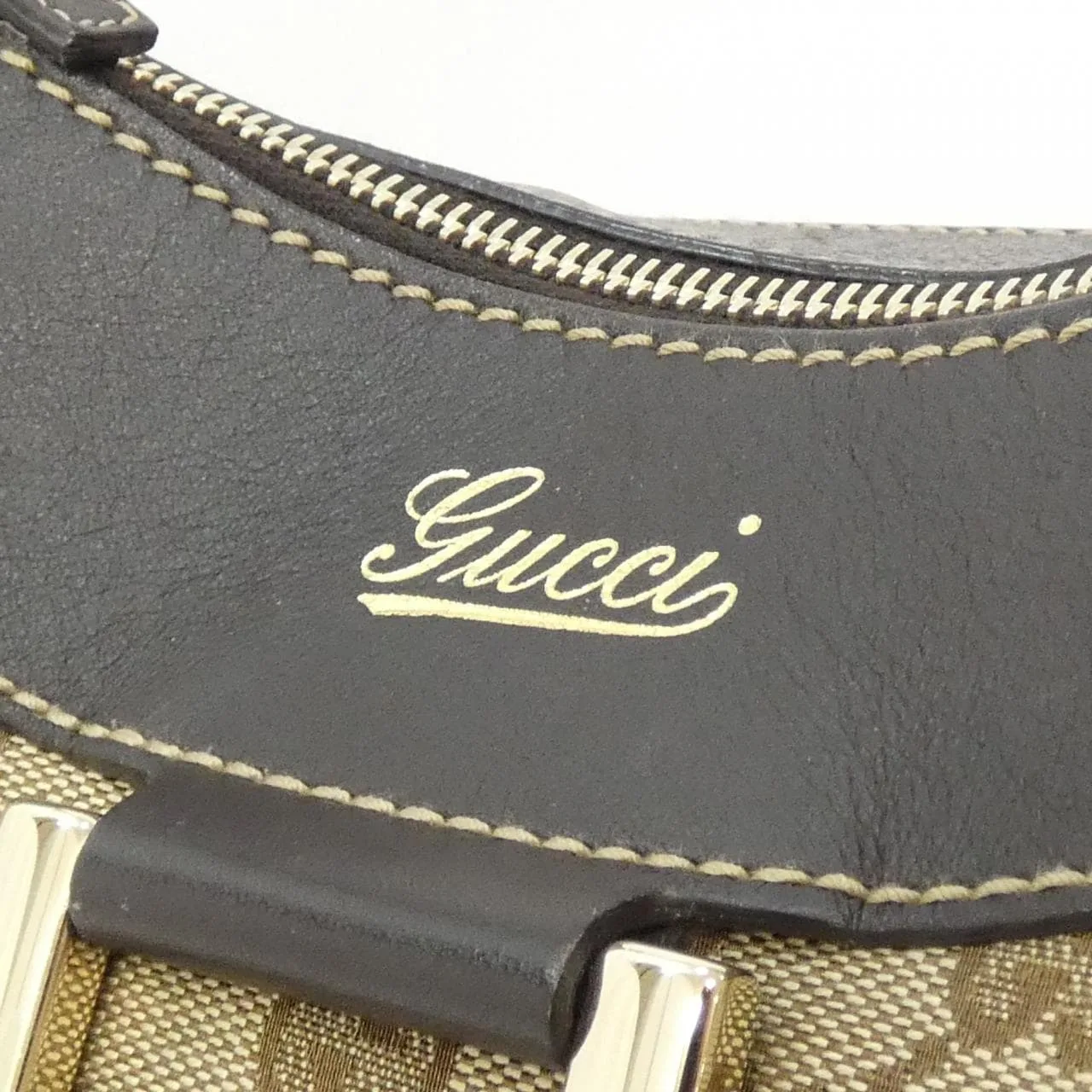 GUCCI 189833 Shoulder Canvas 米色 帆布 中古品A - 縮圖 4