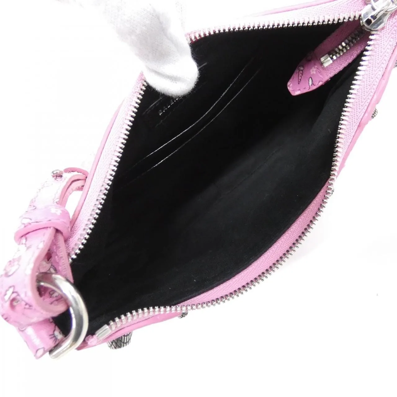 BALENCIAGA Le Cagole 695814 Shoulder Leather 黑色 皮革 中古品A - 縮圖 8