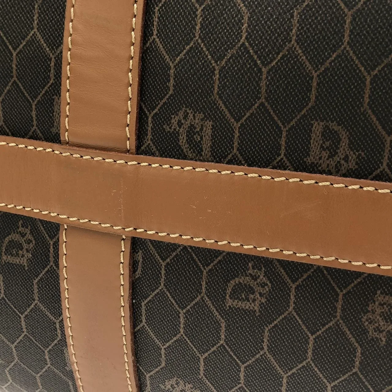 DIOR 波士頓包 帆布 棕色 帆布 中古品A - 縮圖 4
