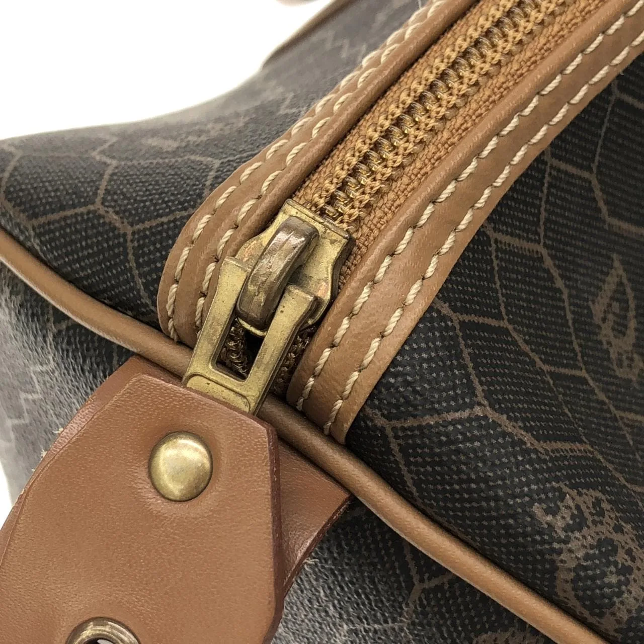 DIOR 波士頓包 帆布 棕色 帆布 中古品A - 縮圖 5