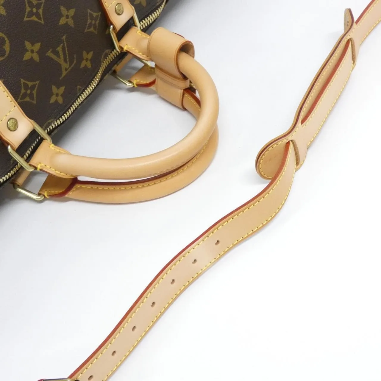 LOUIS VUITTON Keepall M41414 Boston Monogram 黑色 Monogram 中古品A - 縮圖 6