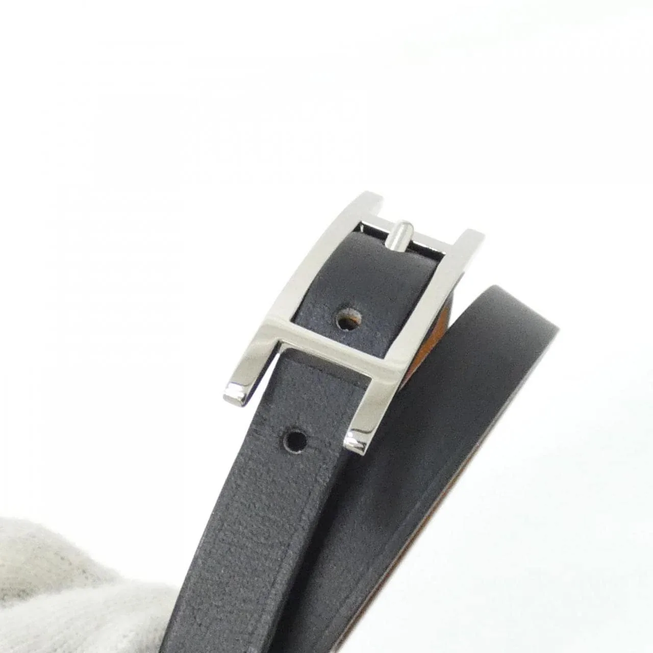 HERMES 066194CK Accessories Swift 黑色 Swift 皮 中古品A - 縮圖 3