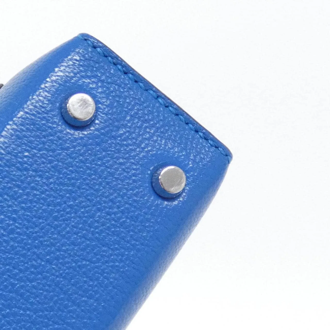 HERMES 071320CK Shoulder Leather Blue Leather - Thumbnail 3