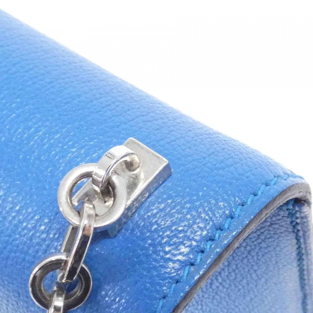 HERMES 071320CK Shoulder Leather Blue Leather - Thumbnail 5