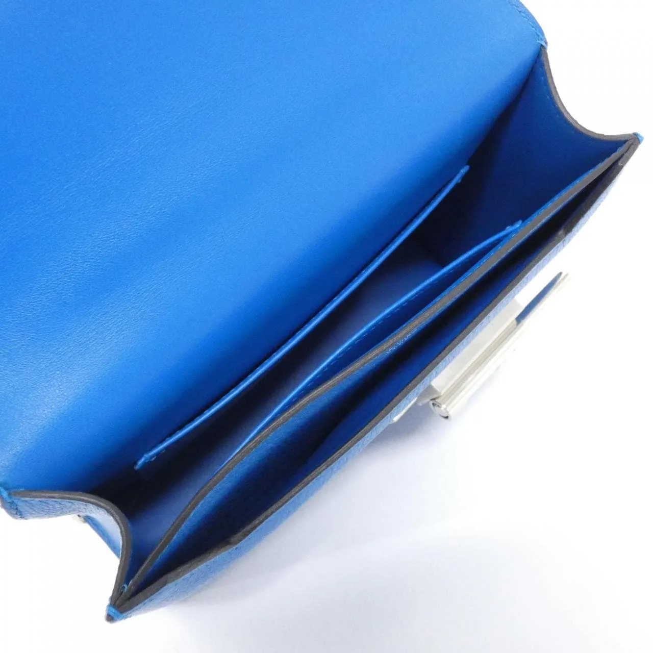 HERMES 071320CK Shoulder Leather Blue Leather - Thumbnail 7