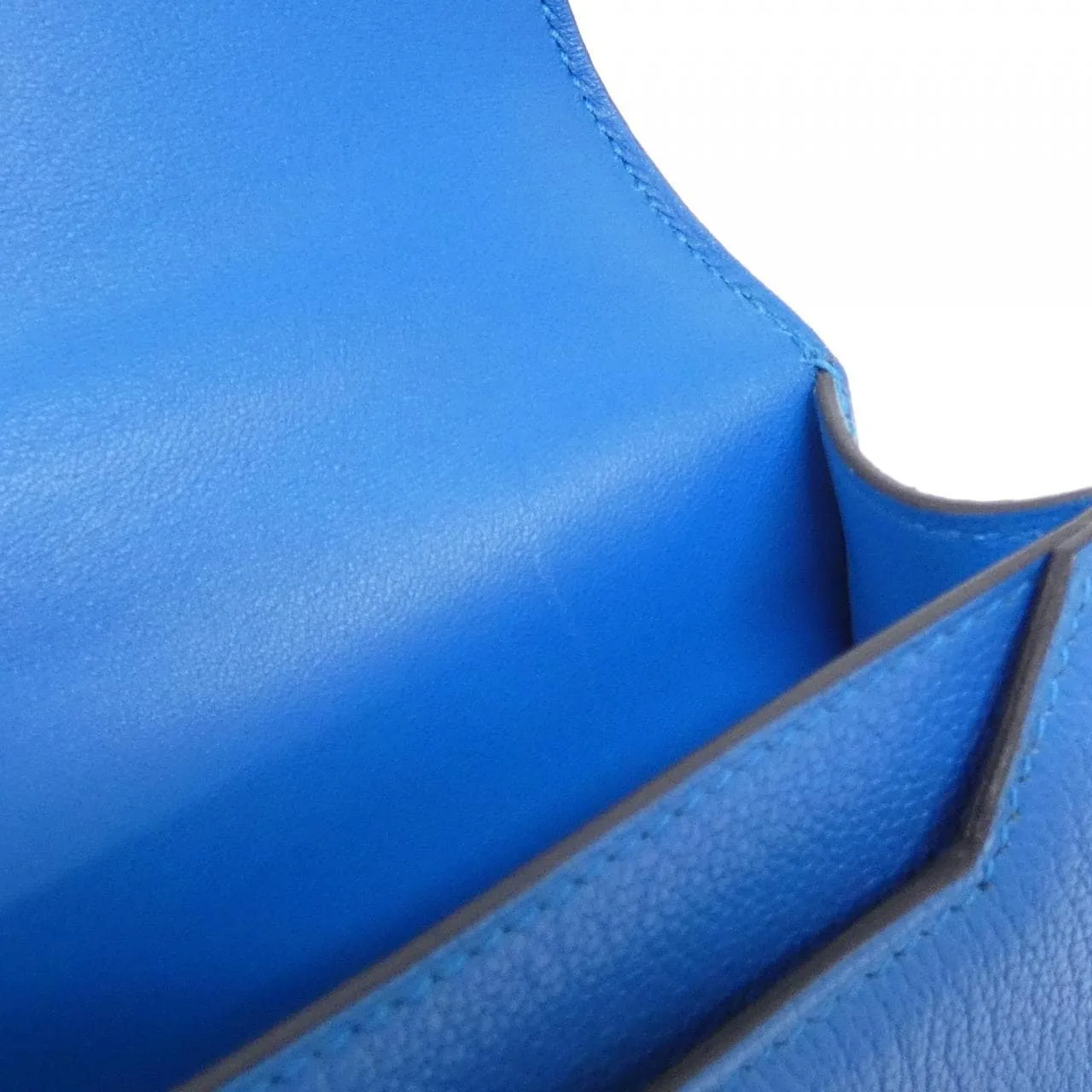 HERMES 071320CK Shoulder Leather Blue Leather - Thumbnail 9