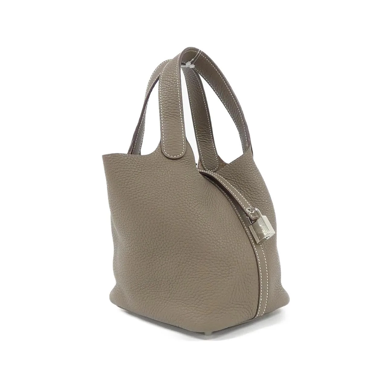 HERMES Picotin 056289CK Handbag Clemence Etoupe