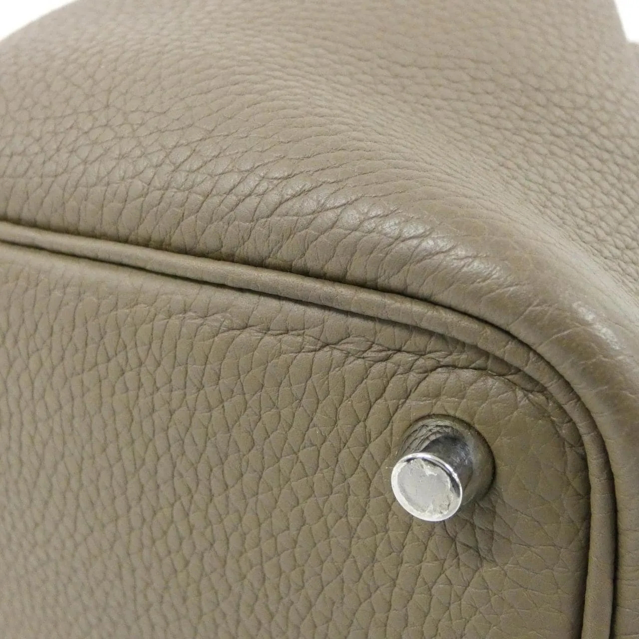 HERMES Picotin 056289CK Handbag Clemence Etoupe Clemence 皮 中古品A - 縮圖 2