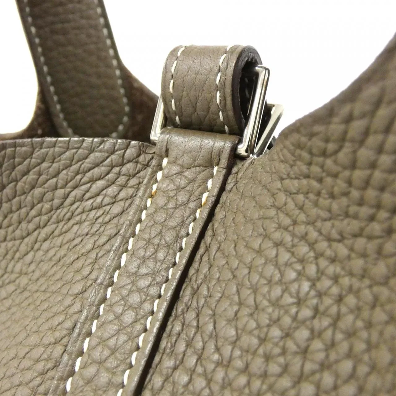 HERMES Picotin 056289CK Handbag Clemence Etoupe Clemence 皮 中古品A - 縮圖 3