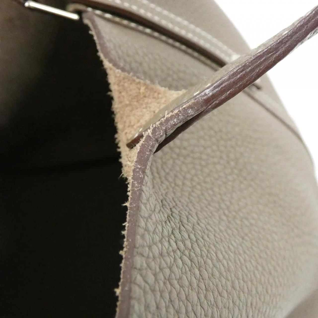 HERMES Picotin 056289CK Handbag Clemence Etoupe Clemence 皮 中古品A - 縮圖 5