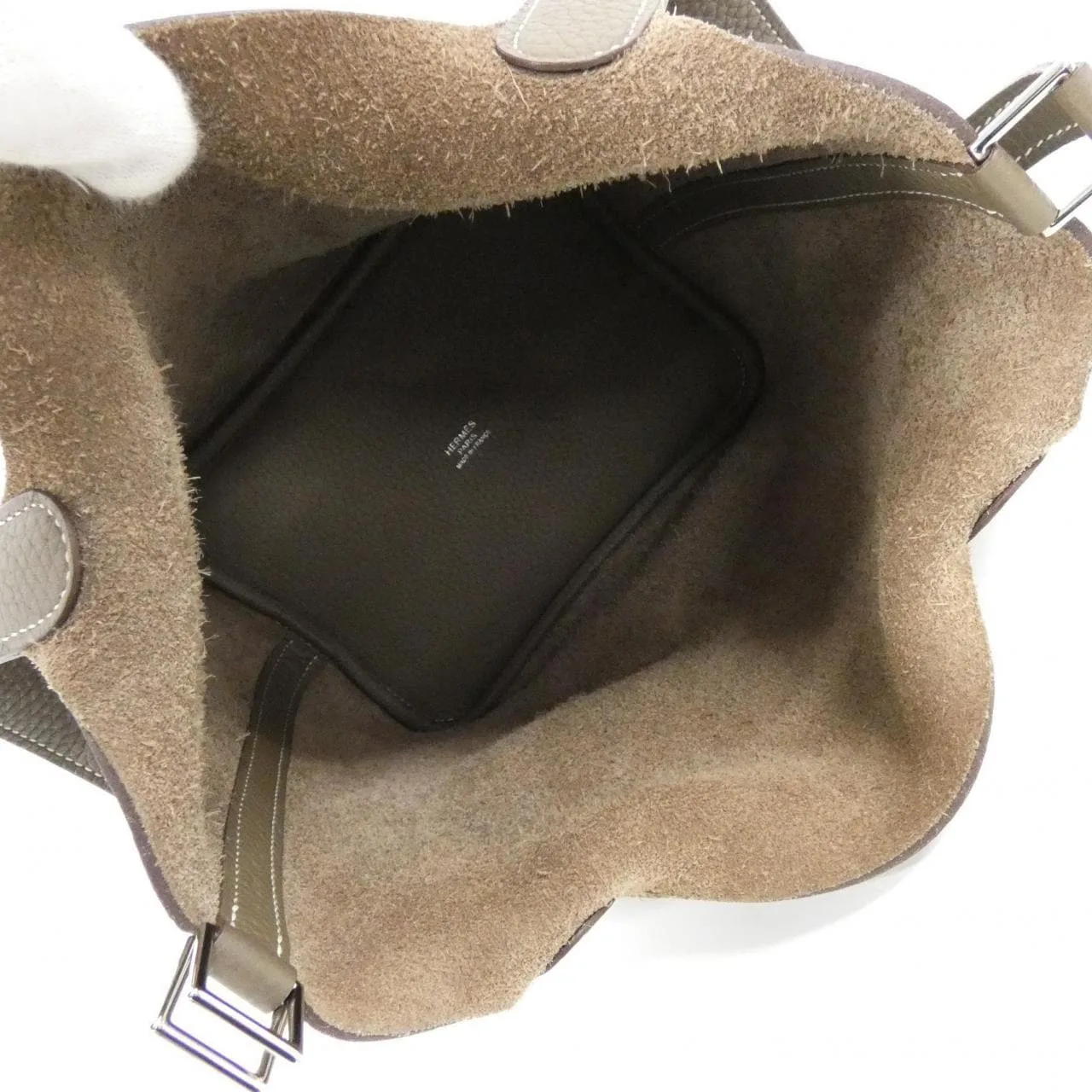 HERMES Picotin 056289CK Handbag Clemence Etoupe Clemence 皮 中古品A - 縮圖 7