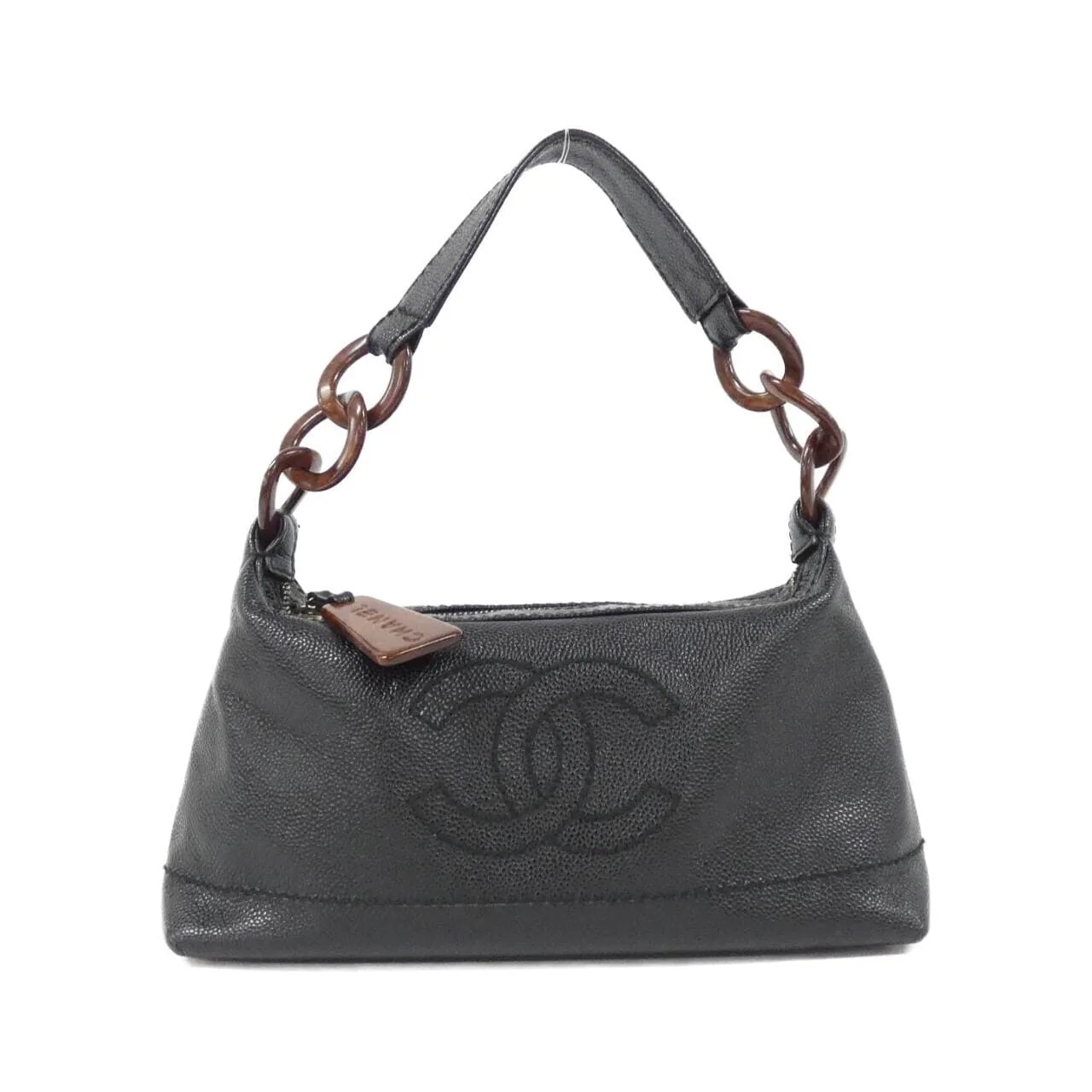 CHANEL 18232 Handbag Grained Calfskin Black