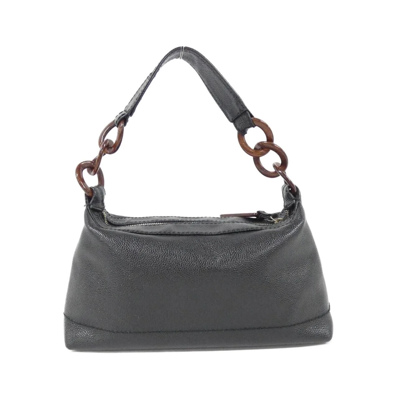 CHANEL 18232 Handbag Grained Calfskin 黑色 荔枝紋牛皮 中古品A - 縮圖 2