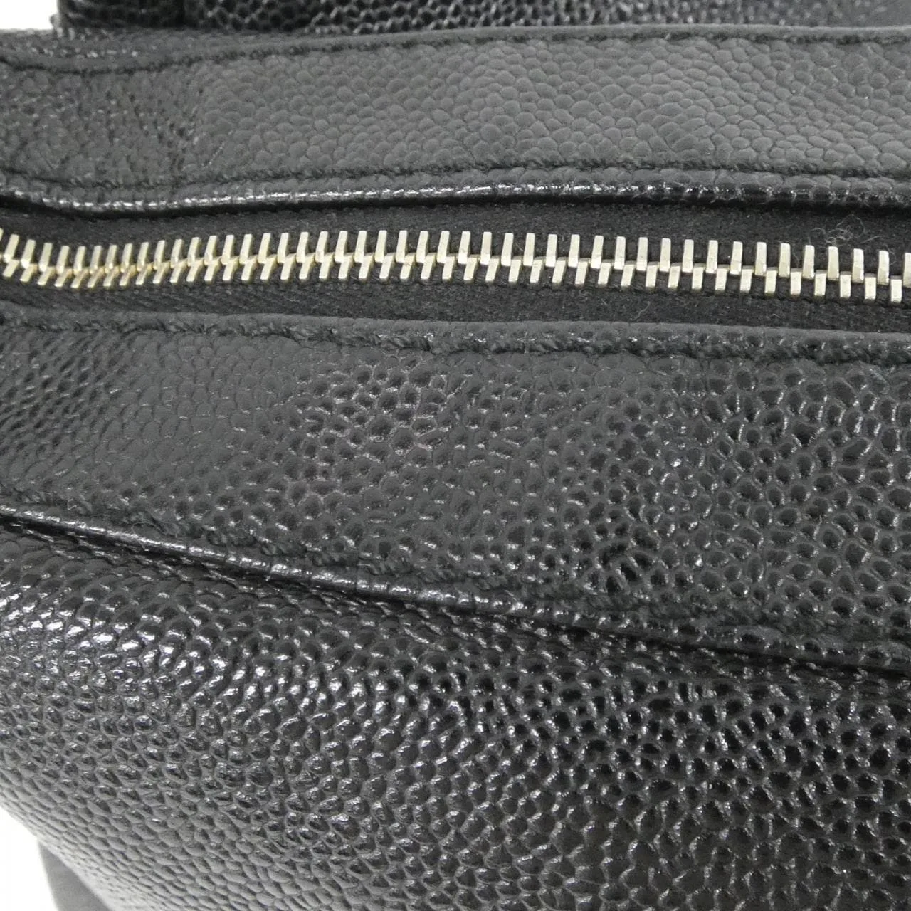 CHANEL 18232 Handbag Grained Calfskin 黑色 荔枝紋牛皮 中古品A - 縮圖 5