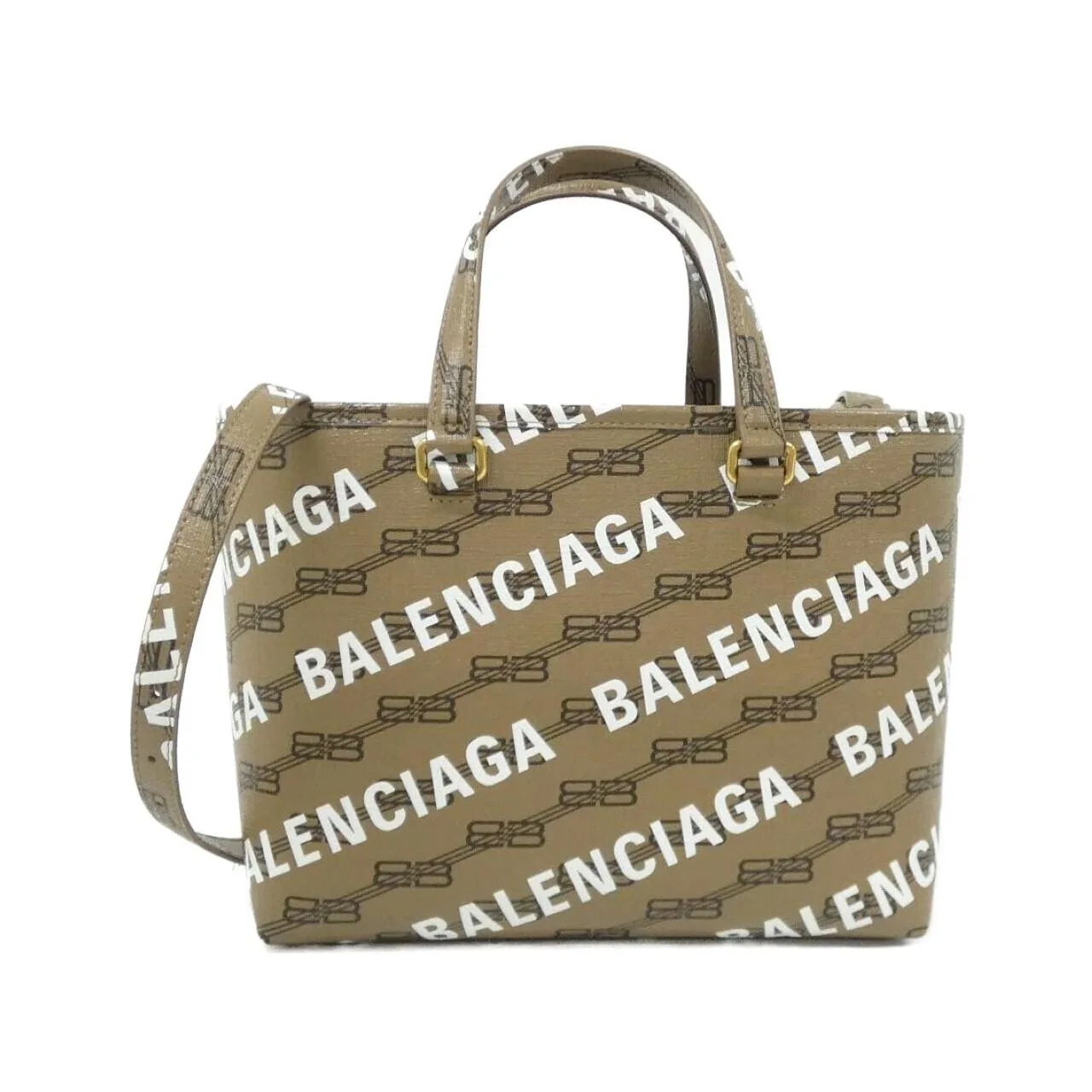 BALENCIAGA Everyday Shopper 702699 210HA Handbag Canvas Black