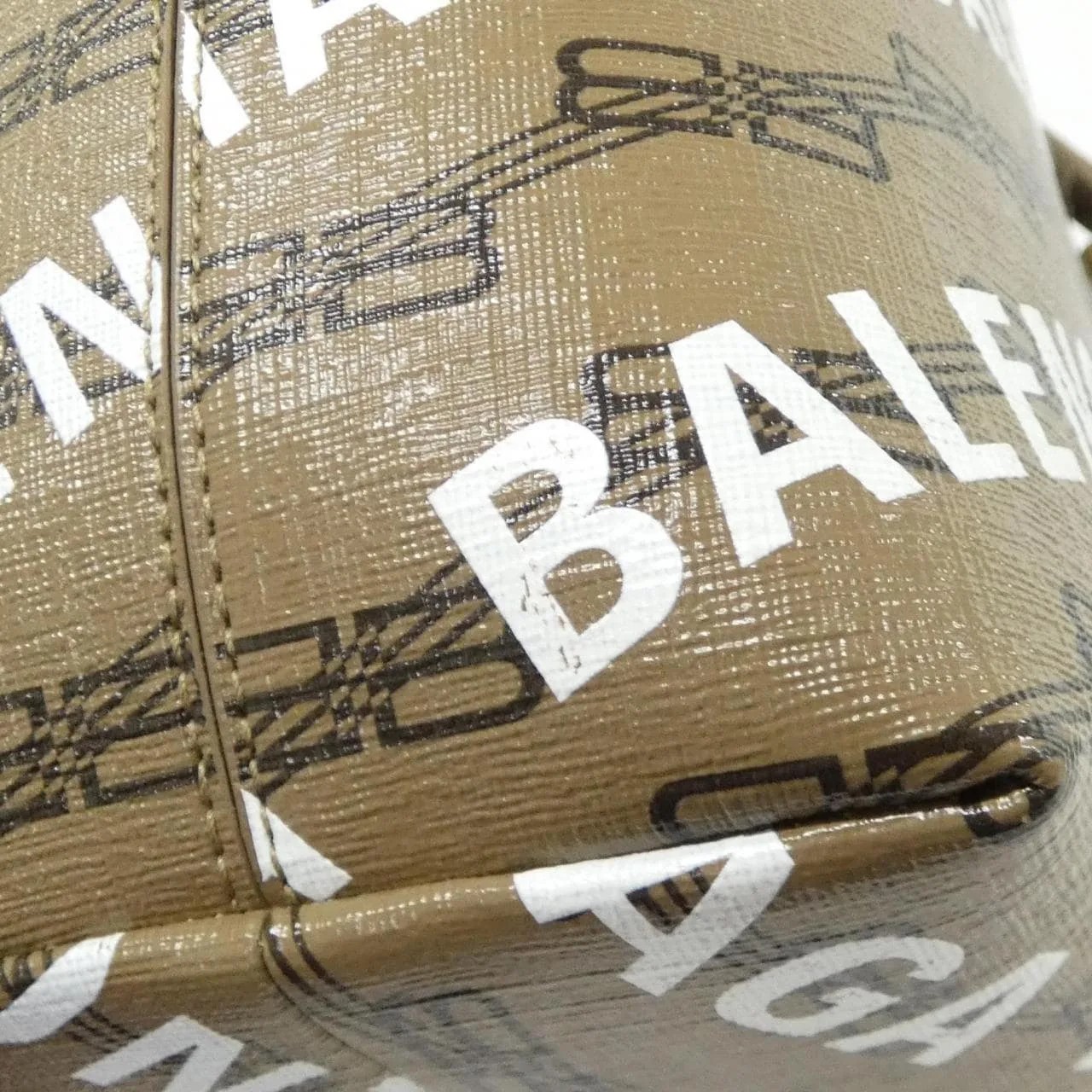 BALENCIAGA Everyday Shopper 702699 210HA Handbag Canvas 黑色 帆布 中古品A - 縮圖 3