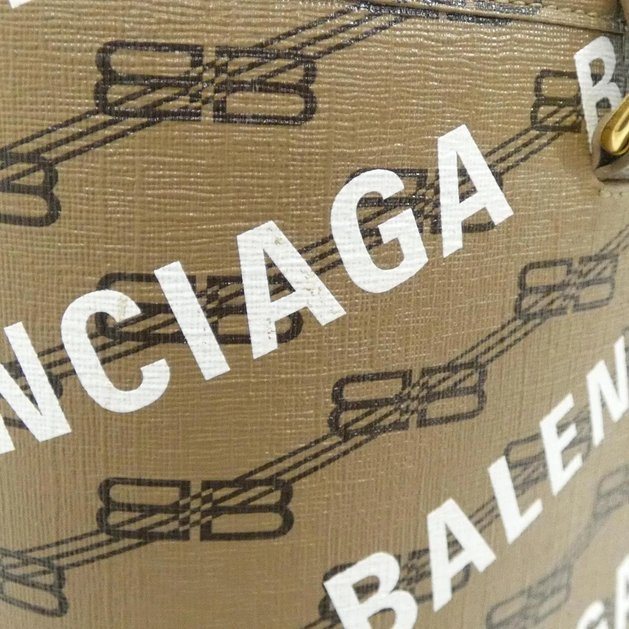 BALENCIAGA Everyday Shopper 702699 210HA Handbag Canvas 黑色 帆布 中古品A - 縮圖 4