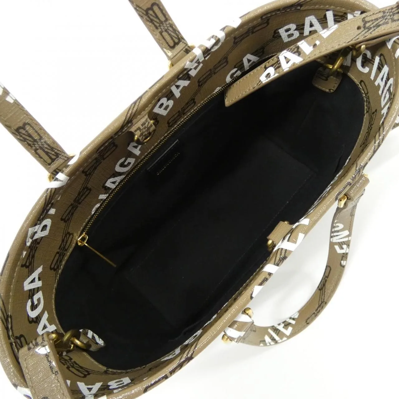 BALENCIAGA Everyday Shopper 702699 210HA Handbag Canvas 黑色 帆布 中古品A - 縮圖 7