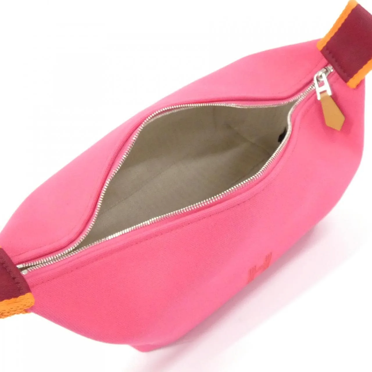 HERMES 103222M Pouch Canvas 黑色 帆布 中古品A - 縮圖 5